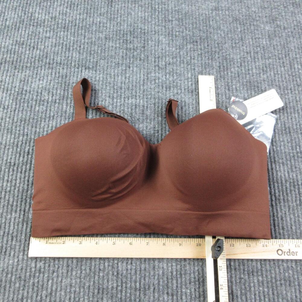 Truekind Bra Womens XL Brown Longline Wireless Molded Seamless Lightly Lined NWT